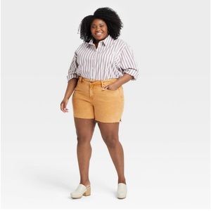 Women's Plus Size Mid-Rise Jean Shorts
Ava & Viv Rust 16W